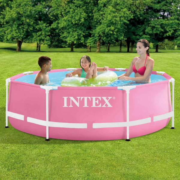 INTEX Piscină Metal Frame Pink 244×76 cm