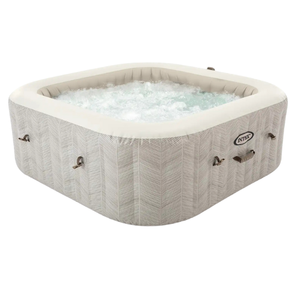 INTEX Jacuzzi SPA gonflabil Chevron Deluxe Square Bubble 193×71 cm, 6 persoane