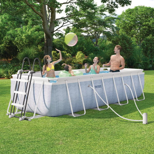 INTEX Piscină CHEVRON PRISM FRAME RECTANGULAR 400×200×100 cm