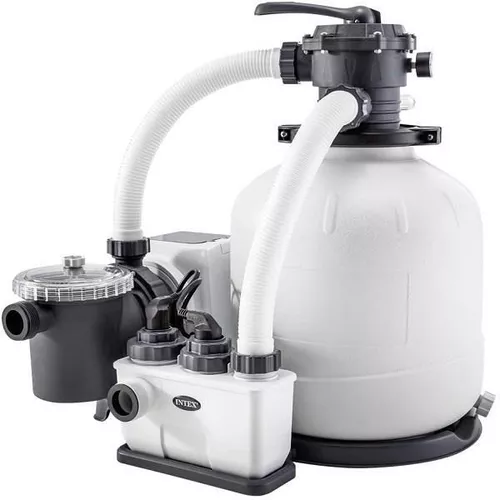 INTEX Pompă de filtrare cu nisip și generator de clor Krystal Clear QX2600, 55 kg nisip, 10000 l/oră