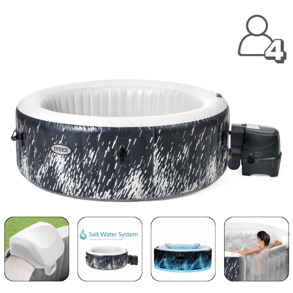 INTEX Jacuzzi SPA gonflabil Glow Deluxe 196×71 cm, 4 persoane