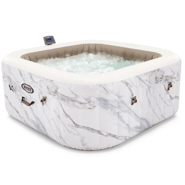 INTEX Jacuzzi SPA gonflabil Calacatta Dual Zone Deluxe 175×71 cm, 4 persoane