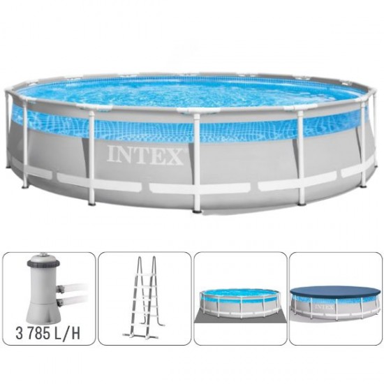 INTEX Piscină PRISM FRAME CLEARVIEW 427×107 cm