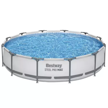 Bestway Piscină STEEL PRO MAX Round 366×76 cm, 6473 L, cadru metalic