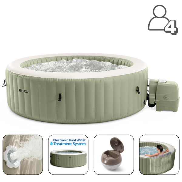 INTEX Jacuzzi SPA gonflabil Bubble Massage 196×71 cm, 4 persoane