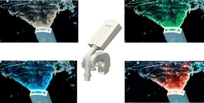 INTEX Pulverizator iluminat cu LED pentru piscine cu cadru metalic