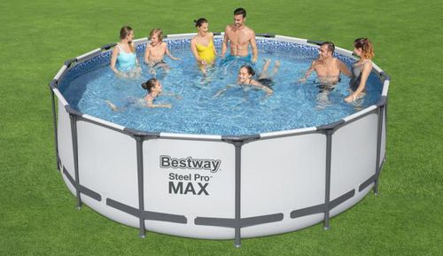 Bestway Piscină STEEL PRO MAX Round 427×122 cm, 15232 L, cadru metalic