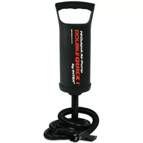 INTEX Pompă de aer manuală Double Quick I, furtun cu 3 duze, 29 cm
