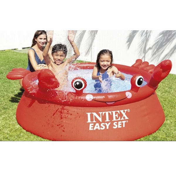 INTEX Piscină gonflabilă pentru copii Easy Set Crabul vesel 183×51 cm, 3+