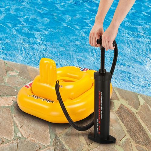 INTEX Pompă de aer manuală Double Quick III S, furtun cu 3 duze, 37 cm