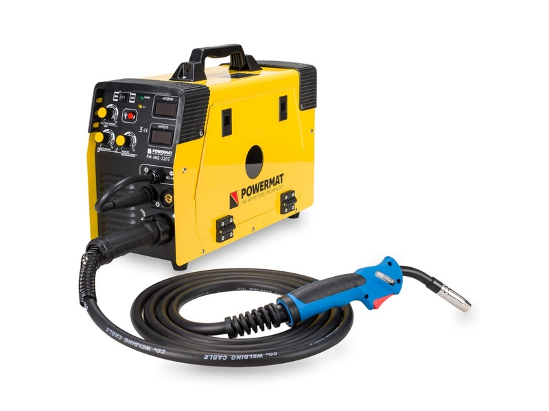 Aparat de sudat semi-automat Powermat PM-IMG-220T – 220 A, MIG/MAG, FCAW, MMA, TIG