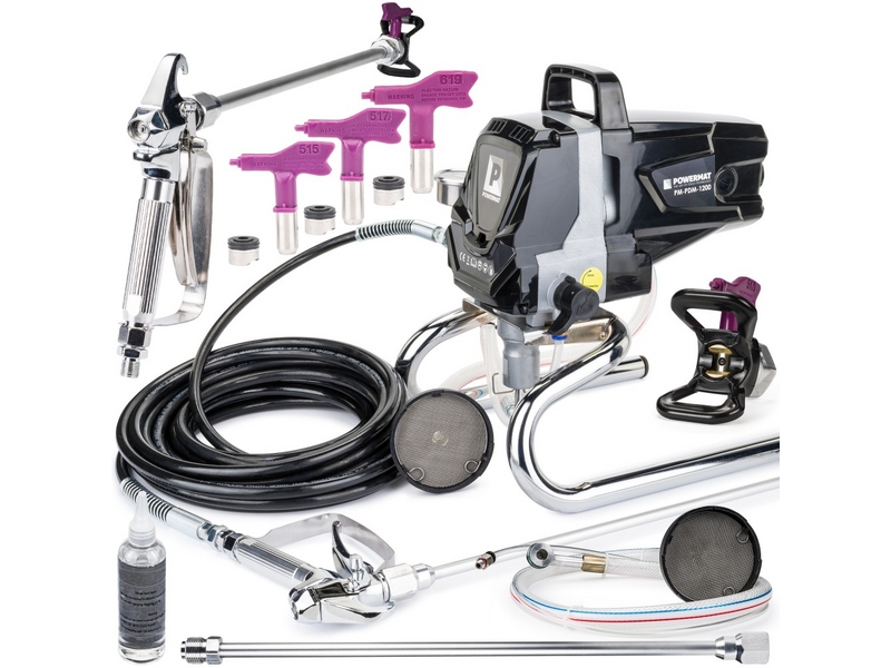Stație de vopsit Powermat PM-PDM-1200 – 1200 W, 220 bari, 1,5 L/min ( Pulverizator )