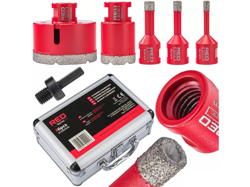 Set carote diamantate Red Technic RTZOD0045