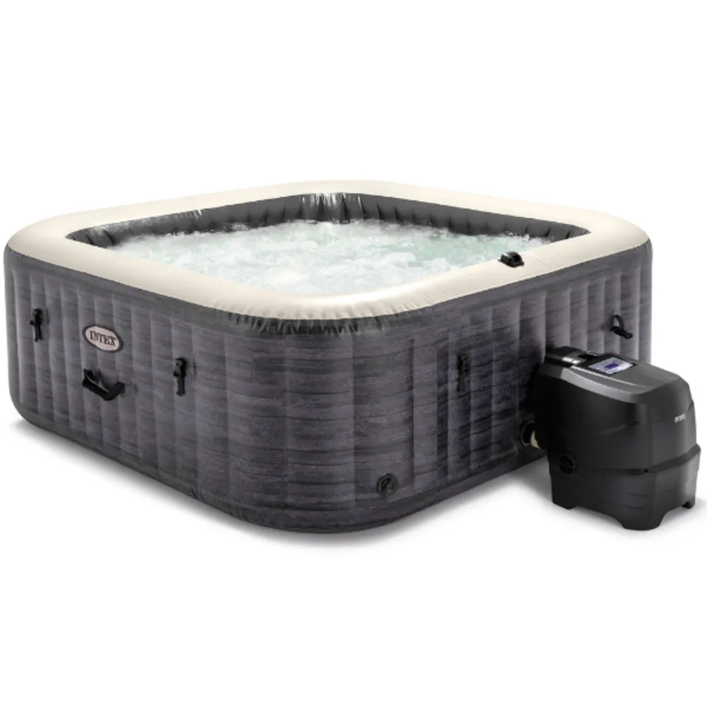 INTEX Jacuzzi SPA gonflabil Greystone Deluxe 211×211×71 cm, 4 persoane