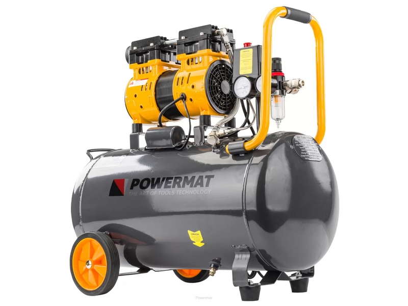 Compresor fără ulei Powermat PM-KBO-50T – 2,8 kW, 50 L, 8 bar, 290 L/min