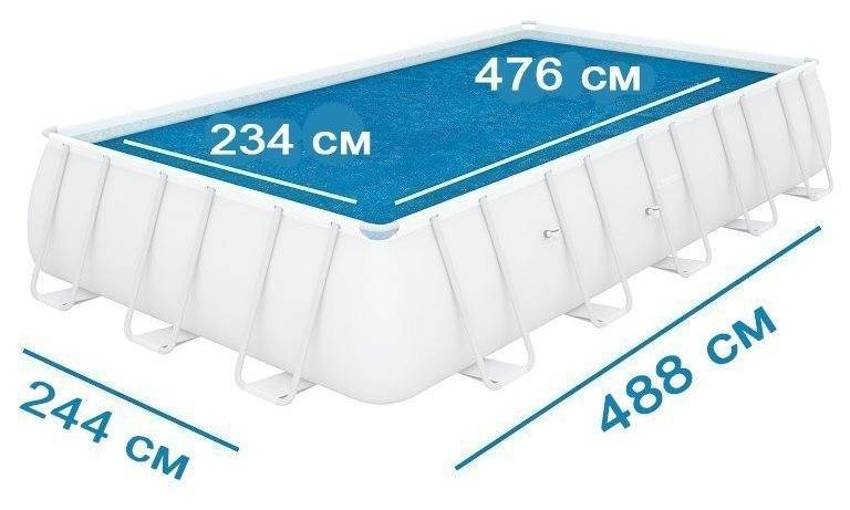 INTEX Husă solară 476×234 cm pentru piscine dreptunghiulare 488×244 cm
