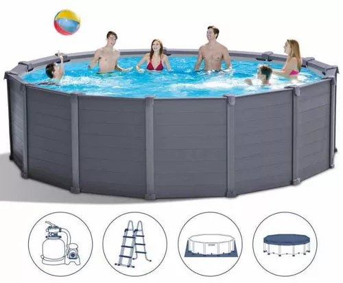 INTEX Piscină GRAPHITE GRAY PANEL 478×124 cm