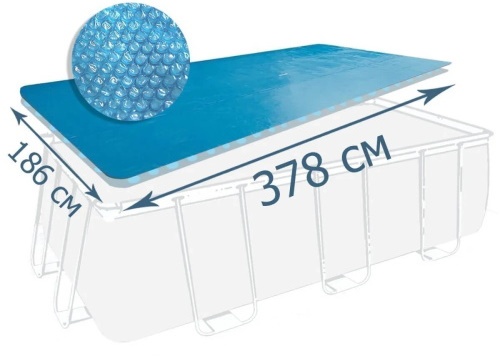 INTEX Husă solară 378×186 cm pentru piscine dreptunghiulare 400×200 cm