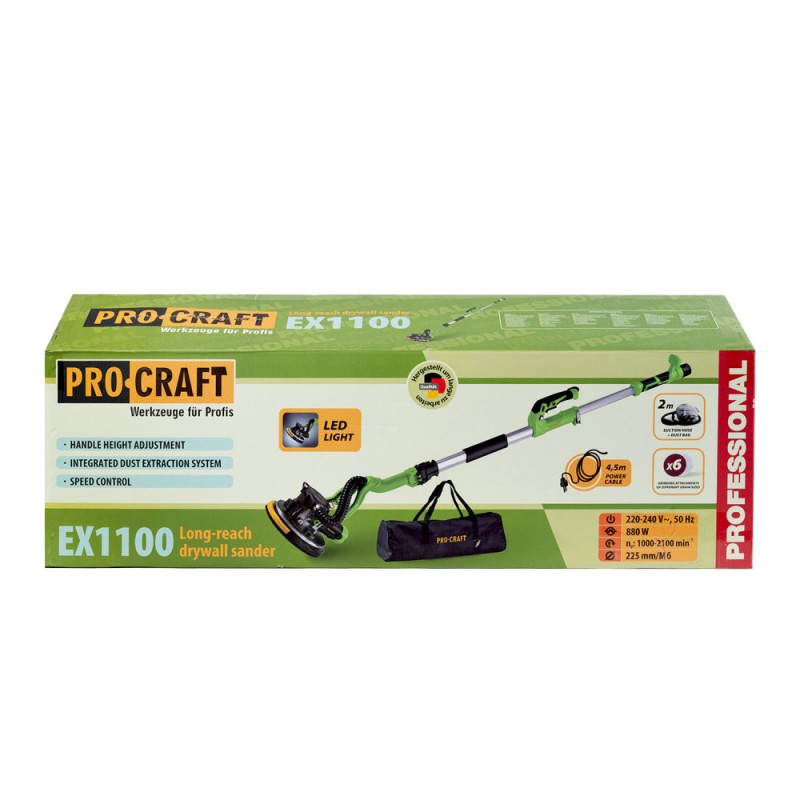 Mașină de șlefuit pentru pereți și tavane Procraft EX1100 – 800 W