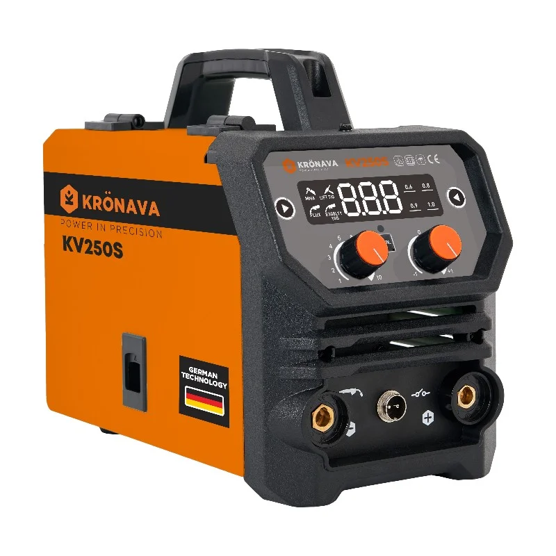 Aparat de sudură semiautomat fără gaz Kronava KV250S – 250A, MIG FLUX / MMA / Lift TIG, 220V