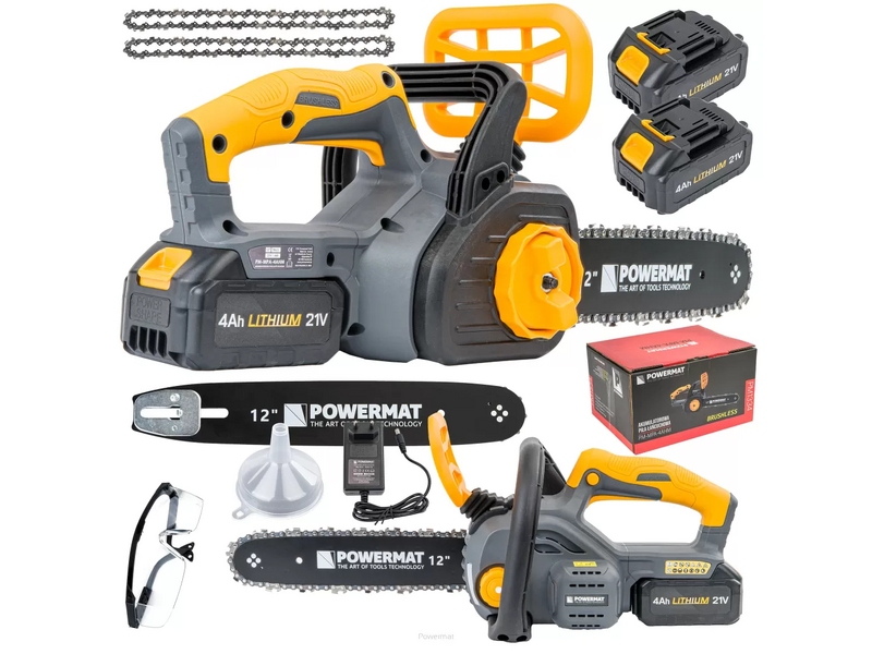 Fierăstrău cu acumulator Powermat PM-MPA-4AHM – 21 V, 2×4 Ah, lamă 305 mm