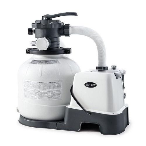 INTEX Pompă de filtrare cu nisip și generator de clor Krystal Clear QX2100, 35 kg nisip, 7900 l/oră