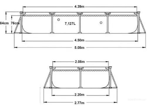 INTEX Piscină RECTANGULAR FRAME 450×220×84 cm