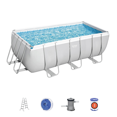 Bestway Piscină STEEL PRO MAX Rectangular 412×201×122 cm, 8124 L, cadru metalic