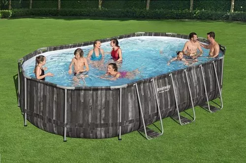 Bestway Piscină STEEL PRO MAX Oval 610×366×122 cm, 20241 L, cadru metalic