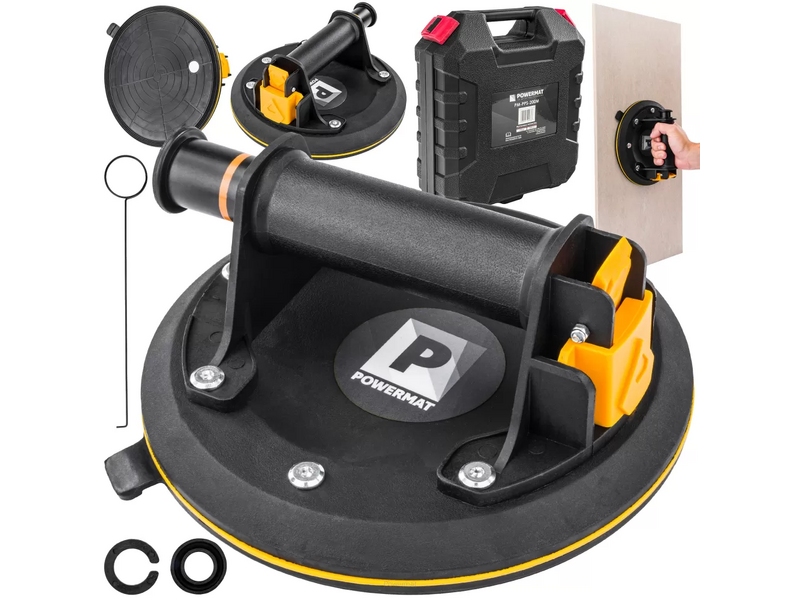Ventuză manuală cu vacuum Powermat PM-PPS-200M – Ø200 mm, capacitate 190 kg