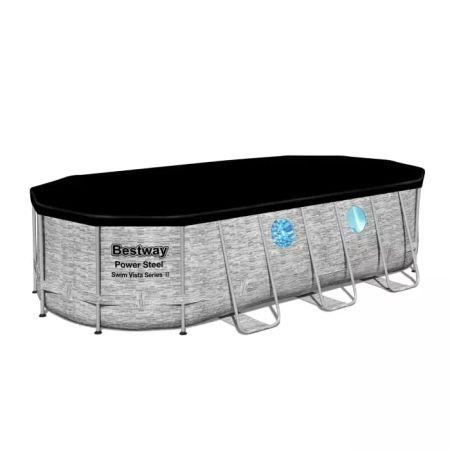 Bestway Piscină STEEL PRO MAX Oval 549×274×122 cm, 13430 L, cadru metalic
