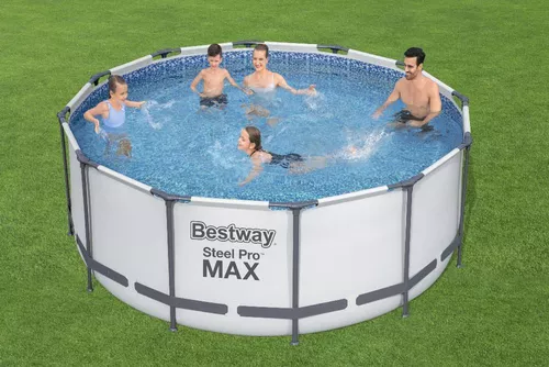 Bestway Piscină STEEL PRO MAX Round 366×122 cm, 10250 L, cadru metalic