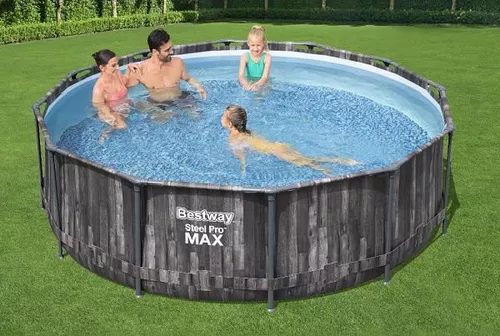 Bestway Piscină STEEL PRO MAX Round 366×100 cm, 9150 L, cadru metalic