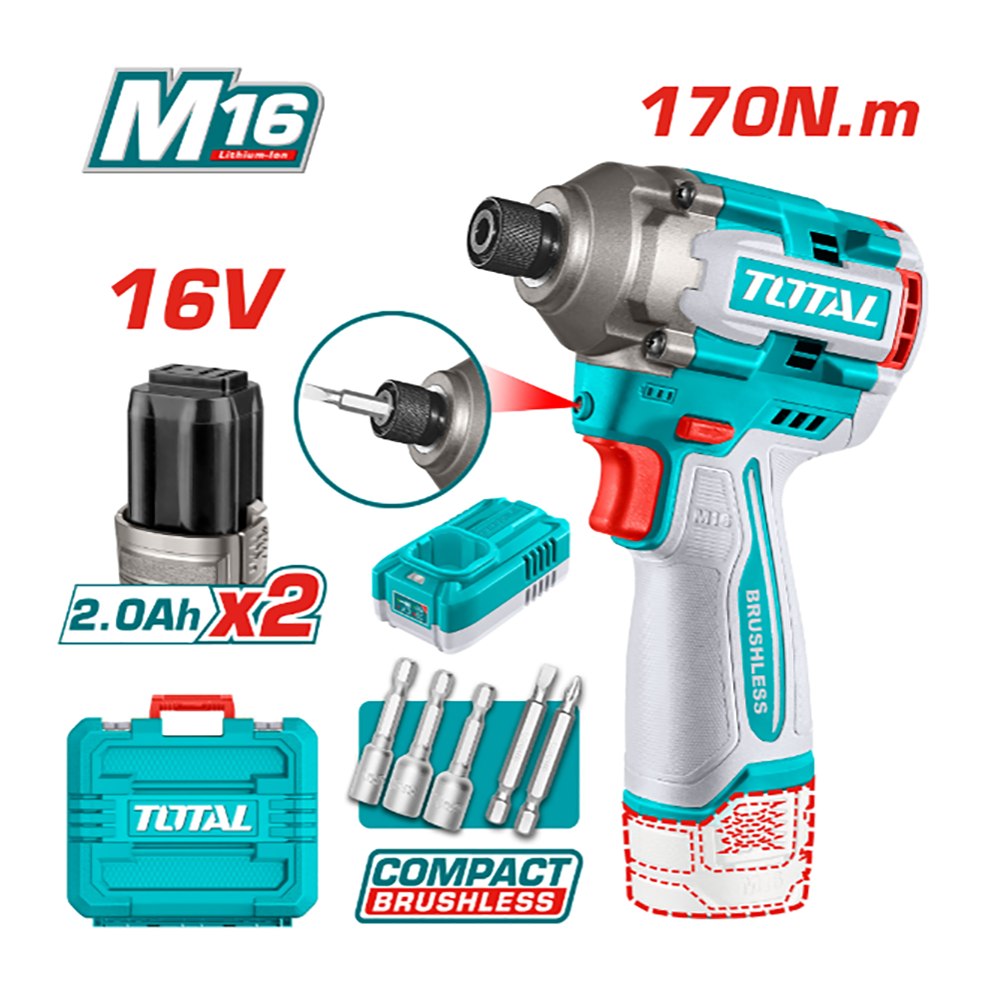 Masina insurubat cu acumulator 16.0V 2.0Ah Total TIRLI16178