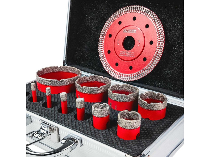 Set carote diamantate uscate M14 Ø6-68mm + Disc Raider 157866