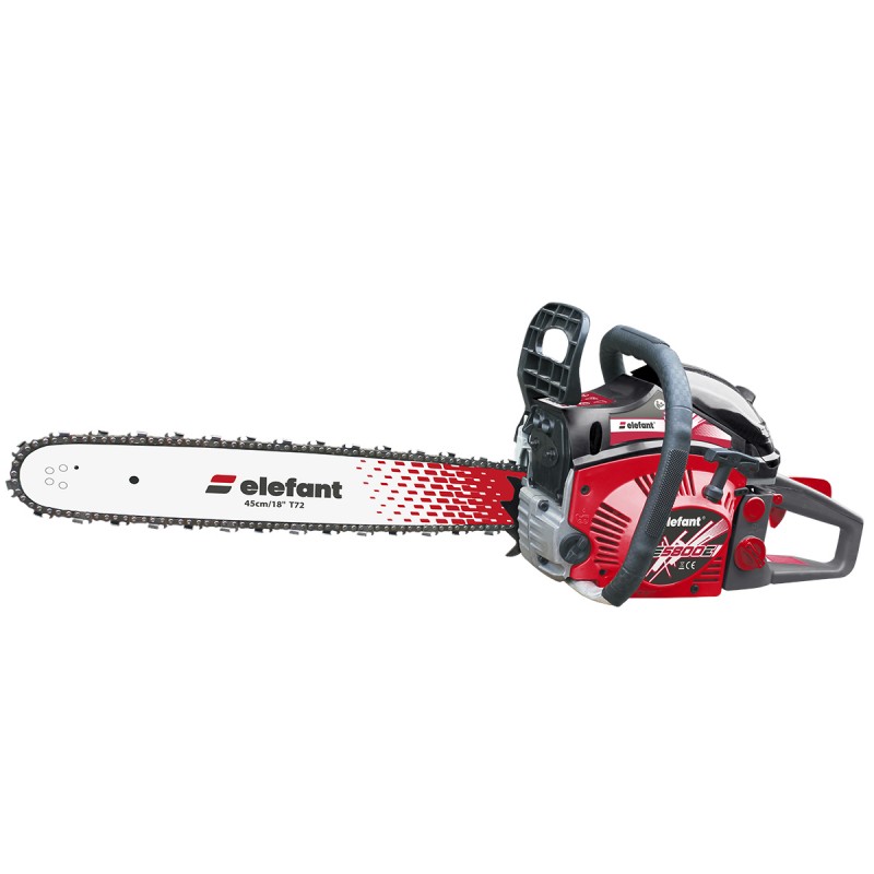 Motoferăstrău pe benzină ELEFANT CS5800E – 58 cm³, 2,2 kW, 2 lame și 2 lanțuri Drujbă