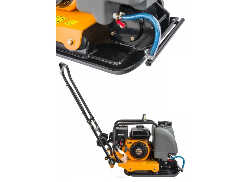 Placă compactoare pe benzină Powermat PM-SZG-90M – 6,5 CP, 90 kg, 18 kN