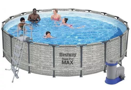 Bestway Piscină STEEL PRO MAX Round 549×122 cm, 23062 L, cadru metalic