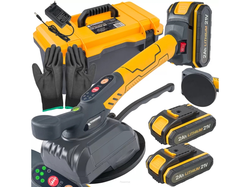 Ventuză vibrantă cu acumulator Powermat PM-APWDP-80T – 21 V, 80 kg, Ø130 mm