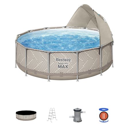 Bestway Piscină STEEL PRO MAX 396×107 cm, 11133 L, cadru metalic