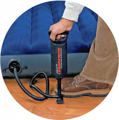 INTEX Pompă de aer manuală Double Quick II, furtun cu 3 duze, 36 cm