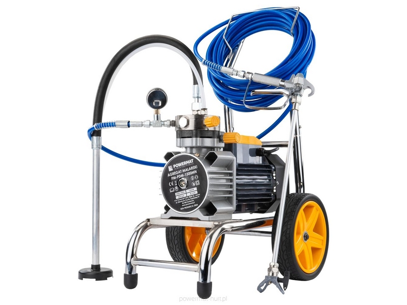 Stație de vopsit Powermat PM-PDM-1500MN – 1500 W, 225 bari, 4 L/min ( Pulverizator )