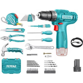 Set de scule si unelte masina insurubat 12.0V 1.5Ah 89buc