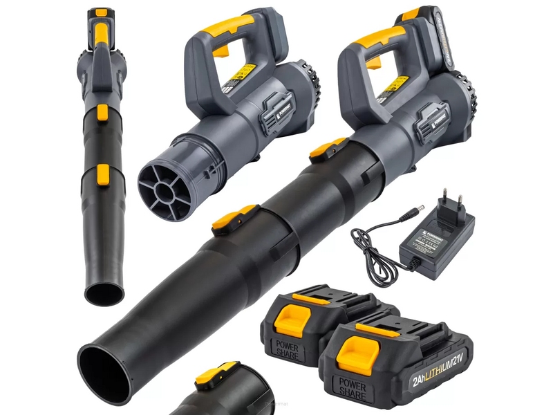 Suflantă cu acumulator Powermat PM-ADDL-2AHM – 21 V, 15.000 rpm, 260 km/h