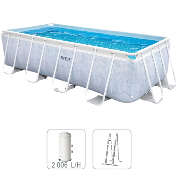 INTEX Piscină CHEVRON PRISM FRAME RECTANGULAR 400×200×100 cm