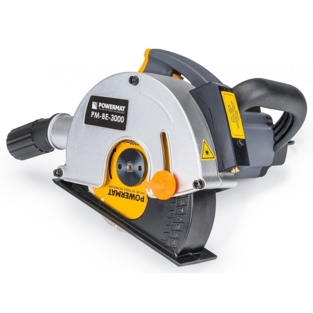 Debitor de canale Powermat PM-BE-3000 – 3000 W, laser, discuri 150 mm, valiză de transport