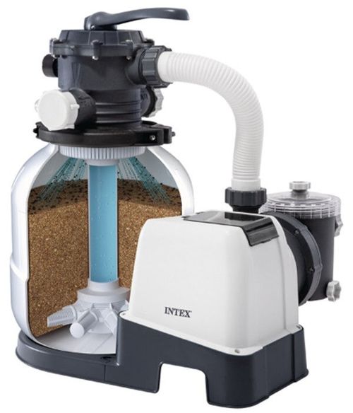 INTEX Pompă de filtrare cu nisip Krystal Clear SX2100 Plus, 23 kg nisip, 7900 L/h, cu Wi-Fi