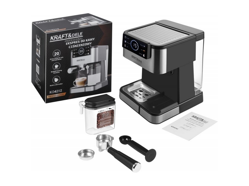 Espressor sub presiune LCD Kraft&Dele KD4292 – 1500 W, 20 Bar