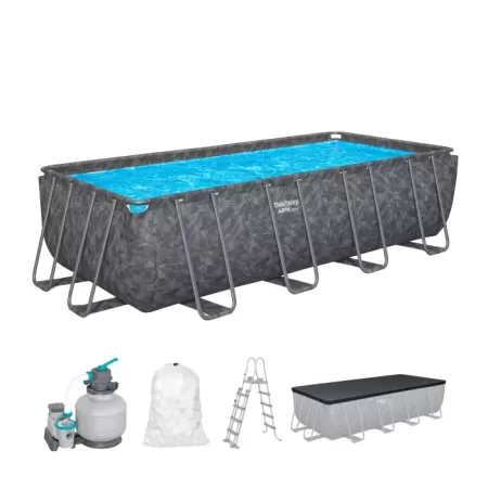 Bestway Piscină APX 365 Rectangular 549×274×132 cm, 16477 L, cadru metalic