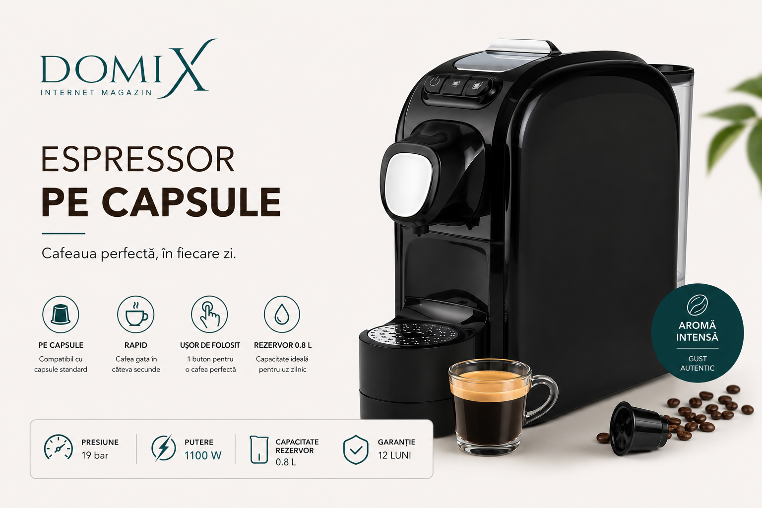 Espressor The Coffy Way Nosy SV825 Black